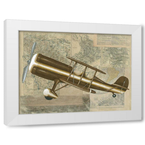 Tour by Plane I White Modern Wood Framed Art Print by Zarris, Chariklia