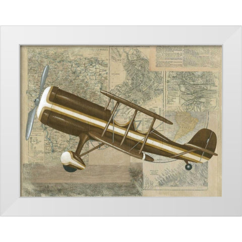 Tour by Plane I White Modern Wood Framed Art Print by Zarris, Chariklia