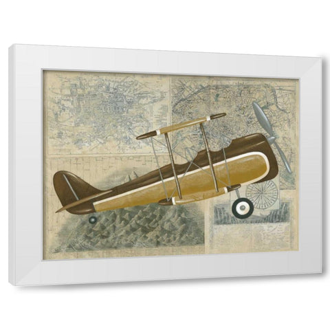 Tour by Plane II White Modern Wood Framed Art Print by Zarris, Chariklia