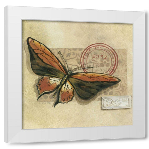 Le Papillon II White Modern Wood Framed Art Print by Cuozzo, Marianne D.