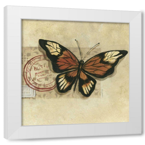 Le Papillon III White Modern Wood Framed Art Print by Cuozzo, Marianne D.