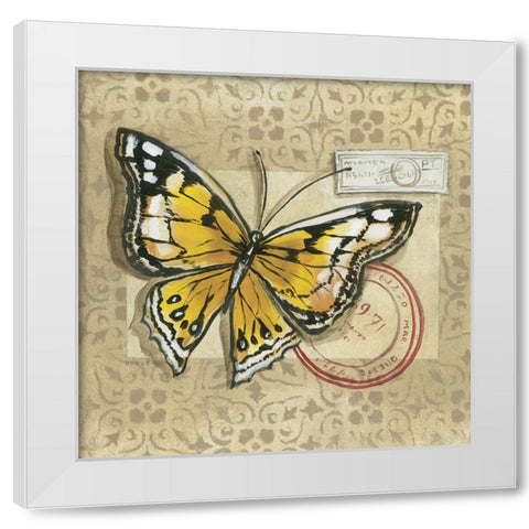 Le Papillon IV White Modern Wood Framed Art Print by Cuozzo, Marianne D.
