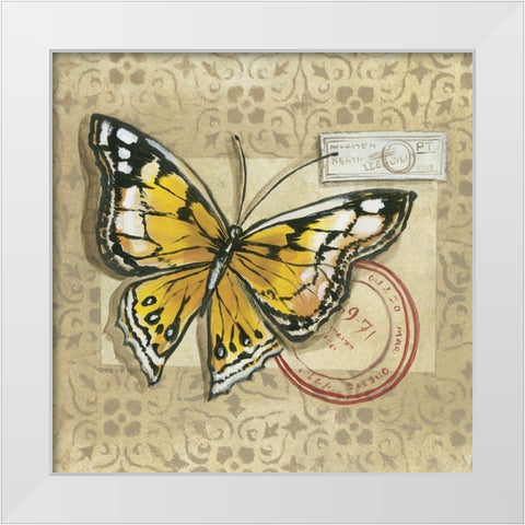 Le Papillon IV White Modern Wood Framed Art Print by Cuozzo, Marianne D.