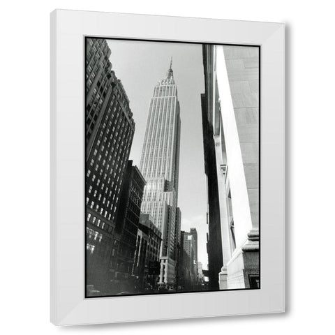 Empire State Building II White Modern Wood Framed Art Print by Laura, DeNardo