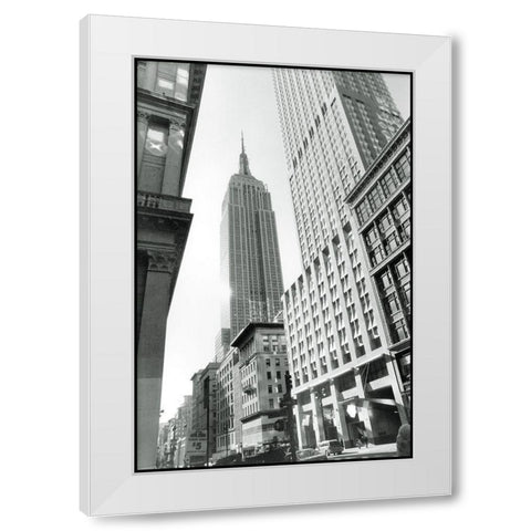 Empire State Building III White Modern Wood Framed Art Print by Laura, DeNardo