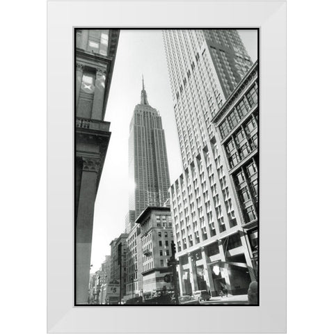 Empire State Building III White Modern Wood Framed Art Print by Laura, DeNardo