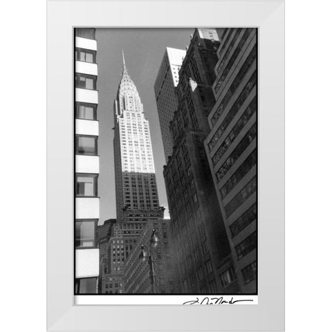 Chrysler Building White Modern Wood Framed Art Print by DeNardo, Laura