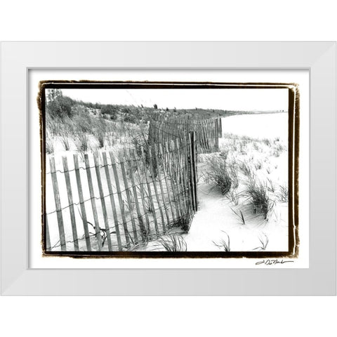 Beach Scape I White Modern Wood Framed Art Print by DeNardo, Laura