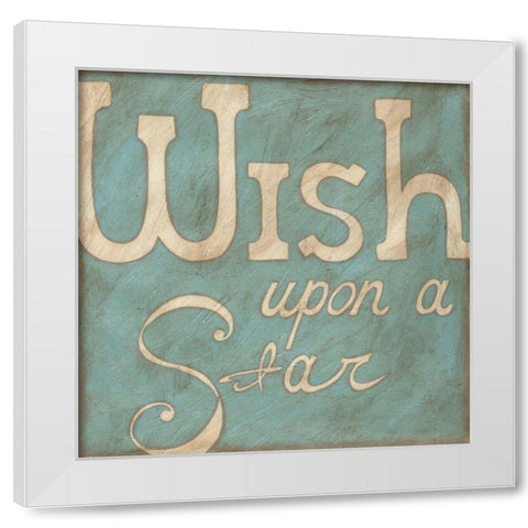 Wish Upon a Star White Modern Wood Framed Art Print by Zarris, Chariklia