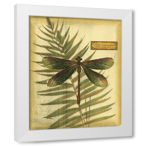 Royal Dragonflies IV White Modern Wood Framed Art Print by Vision Studio