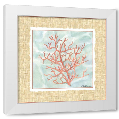 Ocean Coral White Modern Wood Framed Art Print by Zarris, Chariklia