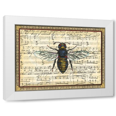 Bumblebee Harmony II White Modern Wood Framed Art Print by Vision Studio