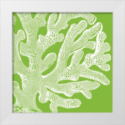Saturated Coral II White Modern Wood Framed Art Print by Vision Studio