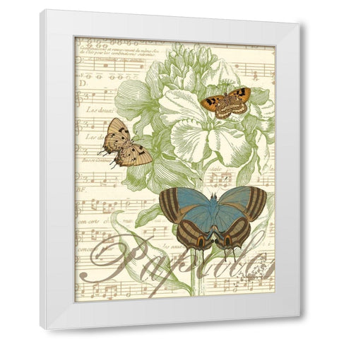 Papillon Melange I White Modern Wood Framed Art Print by Vision Studio
