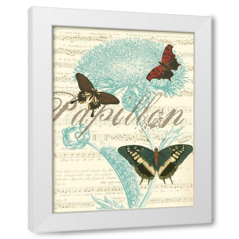 Papillon Melange IV White Modern Wood Framed Art Print by Vision Studio