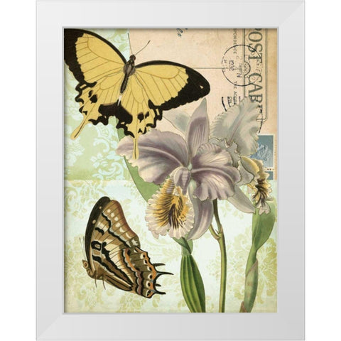 Natures Tapestry I White Modern Wood Framed Art Print by Vision Studio