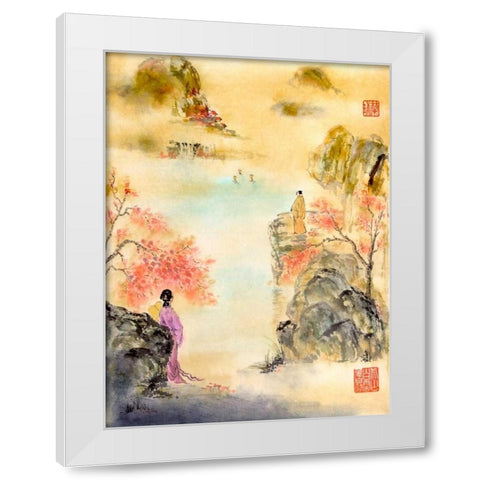 So Near... So Far White Modern Wood Framed Art Print by Rae, Nan