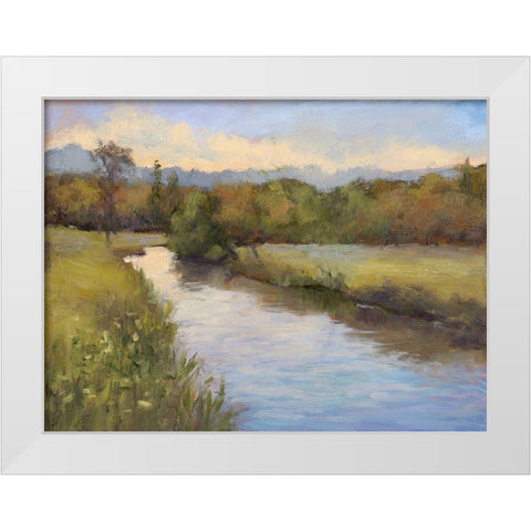 Camp Springs Farm White Modern Wood Framed Art Print by Weber, Mary Jean