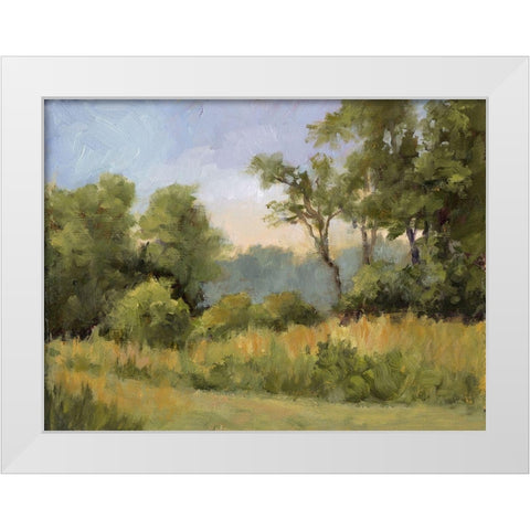 Grailville View White Modern Wood Framed Art Print by Weber, Mary Jean