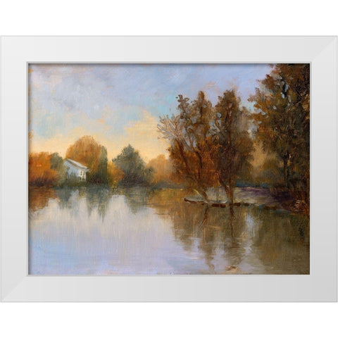Lake of Peaceful Dreams White Modern Wood Framed Art Print by Weber, Mary Jean