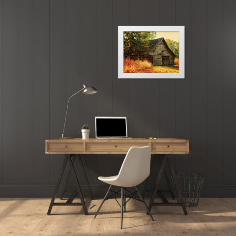 Barn Loft Memories White Modern Wood Framed Art Print by Head, Danny