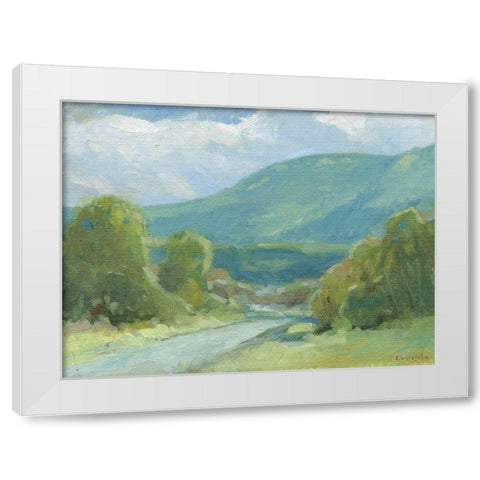 Mt. Tom View White Modern Wood Framed Art Print by Calcasola, Stephen