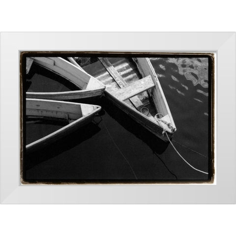 Dockside 3 White Modern Wood Framed Art Print by DeNardo, Laura
