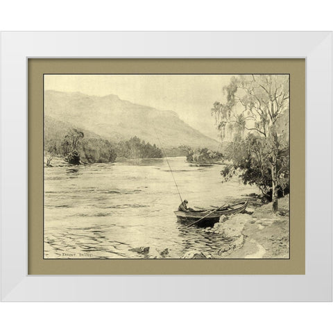 On the River III White Modern Wood Framed Art Print by Briggs, Ernest