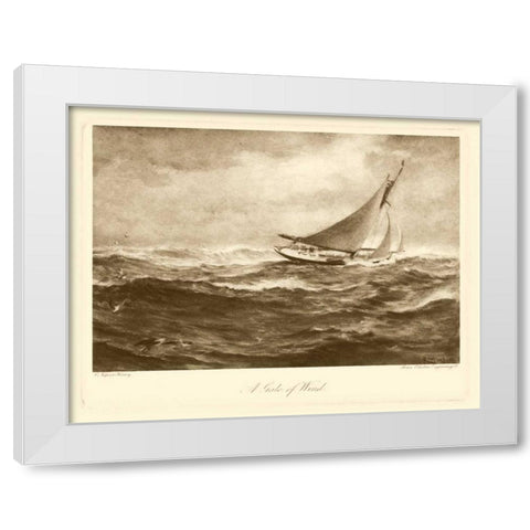 A Gale of Wind White Modern Wood Framed Art Print by Henry, Napier