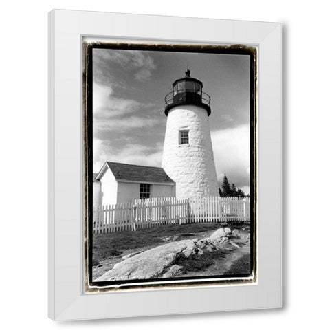 Pemaquid Point Light, Maine I White Modern Wood Framed Art Print by DeNardo, Laura