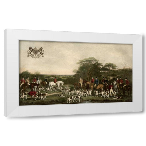 SirRichardSuttonandtheQuornHounds White Modern Wood Framed Art Print by Grant, Sir Francis