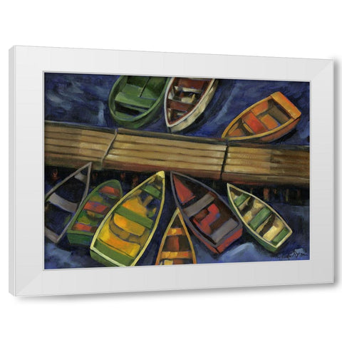 Maine Escape IV White Modern Wood Framed Art Print by Goldberger, Jennifer