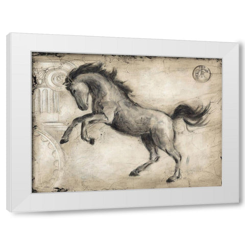 Roman Horse II White Modern Wood Framed Art Print by Harper, Ethan
