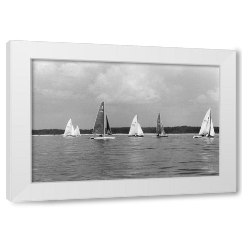 Ocean Breeze I White Modern Wood Framed Art Print by DeNardo, Laura