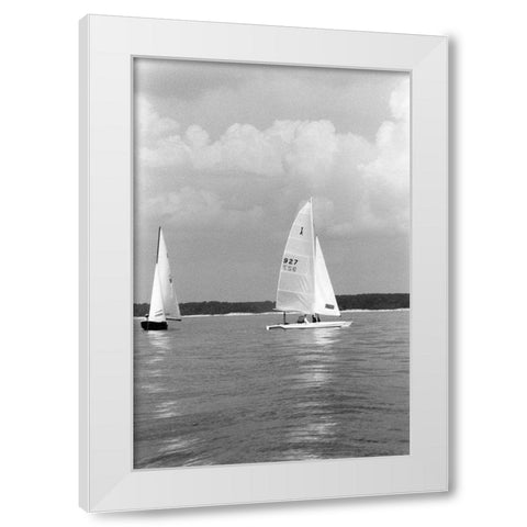 Ocean Breeze III White Modern Wood Framed Art Print by DeNardo, Laura