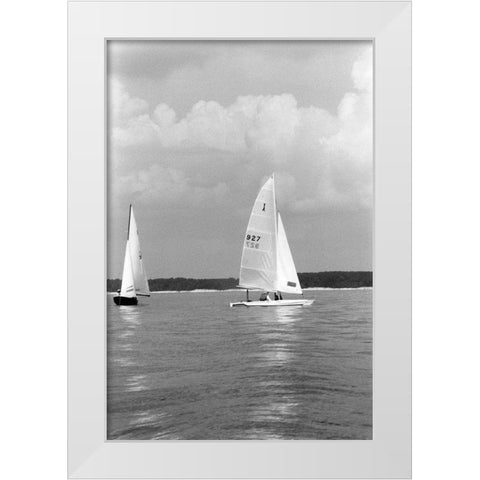 Ocean Breeze III White Modern Wood Framed Art Print by DeNardo, Laura