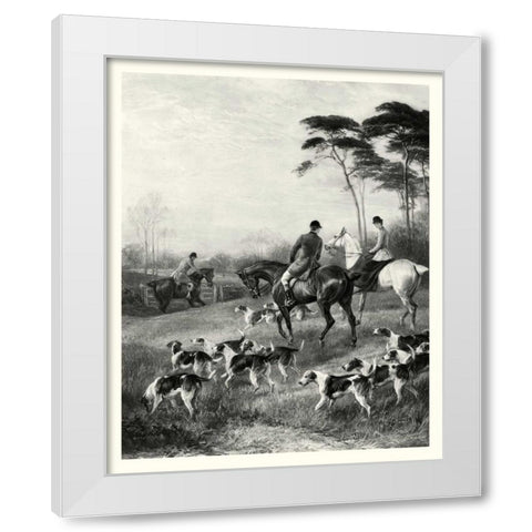 Homewards White Modern Wood Framed Art Print by Lucas, Arthur