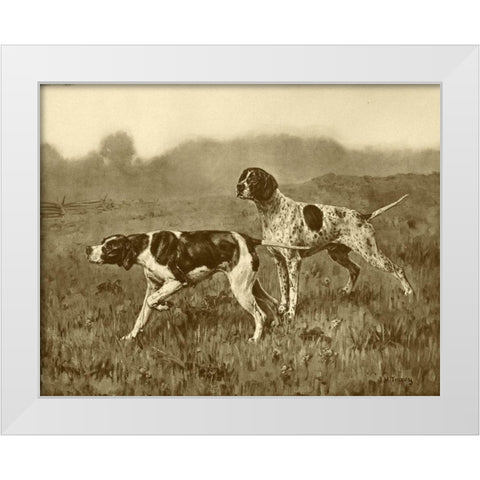 A Double Point White Modern Wood Framed Art Print by Tracey, J.M.