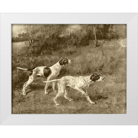 Rip Rap and Lad of Rush White Modern Wood Framed Art Print by Osthaus, E.H.
