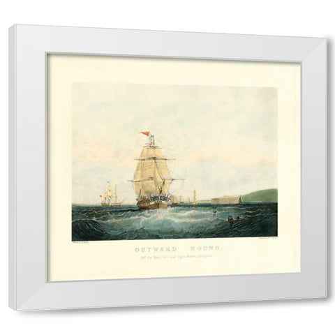 Outward Bound White Modern Wood Framed Art Print by Walters, S.
