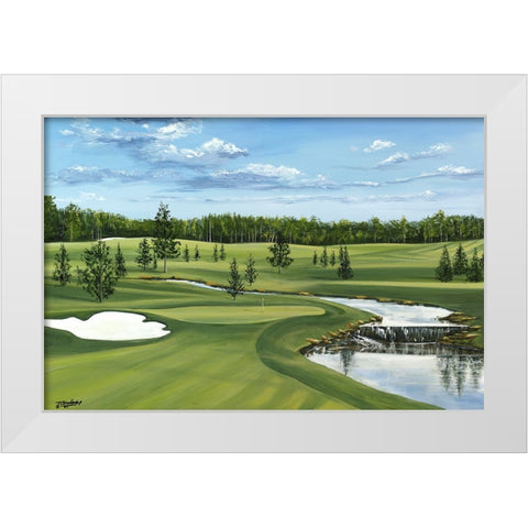 Day on the Links White Modern Wood Framed Art Print by Blankenship, Tom