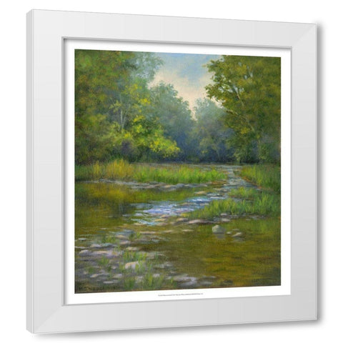 OBannon Creek White Modern Wood Framed Art Print by Weber, Mary Jean