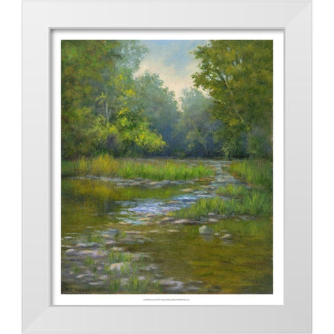 OBannon Creek White Modern Wood Framed Art Print by Weber, Mary Jean