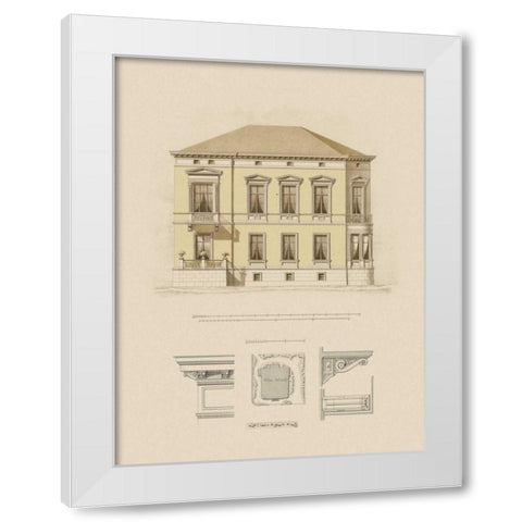 Estate and Plan VI White Modern Wood Framed Art Print by Carlsruche