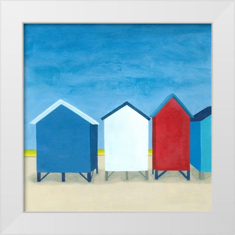 Beach Retreat II White Modern Wood Framed Art Print by Meagher, Megan