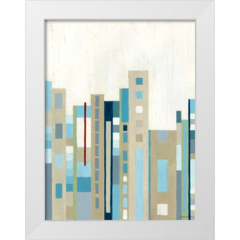 Broadway Horizon I White Modern Wood Framed Art Print by Lam, Vanna