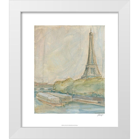 View of Paris II White Modern Wood Framed Art Print by Harper, Ethan