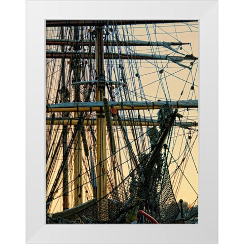 Rigging I White Modern Wood Framed Art Print by Head, Danny