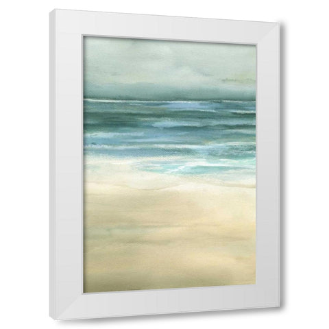 Tranquil Sea II White Modern Wood Framed Art Print by Goldberger, Jennifer