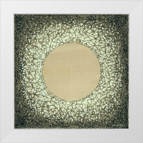 Lunar Eclipse I White Modern Wood Framed Art Print by Lam, Vanna